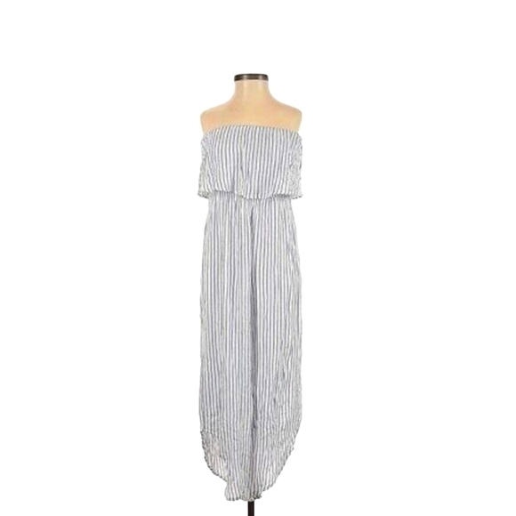 Japna Stripes Sleeveless Ruffle Jumpsuit NWT Small - Picture 1 of 8
